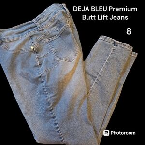DEJA BLEU Premium Butf Lift Jeans Skinny High Waist 8 EUC